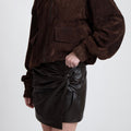 NOSTALGIC HUES LEATHER SKIRT - BAIA