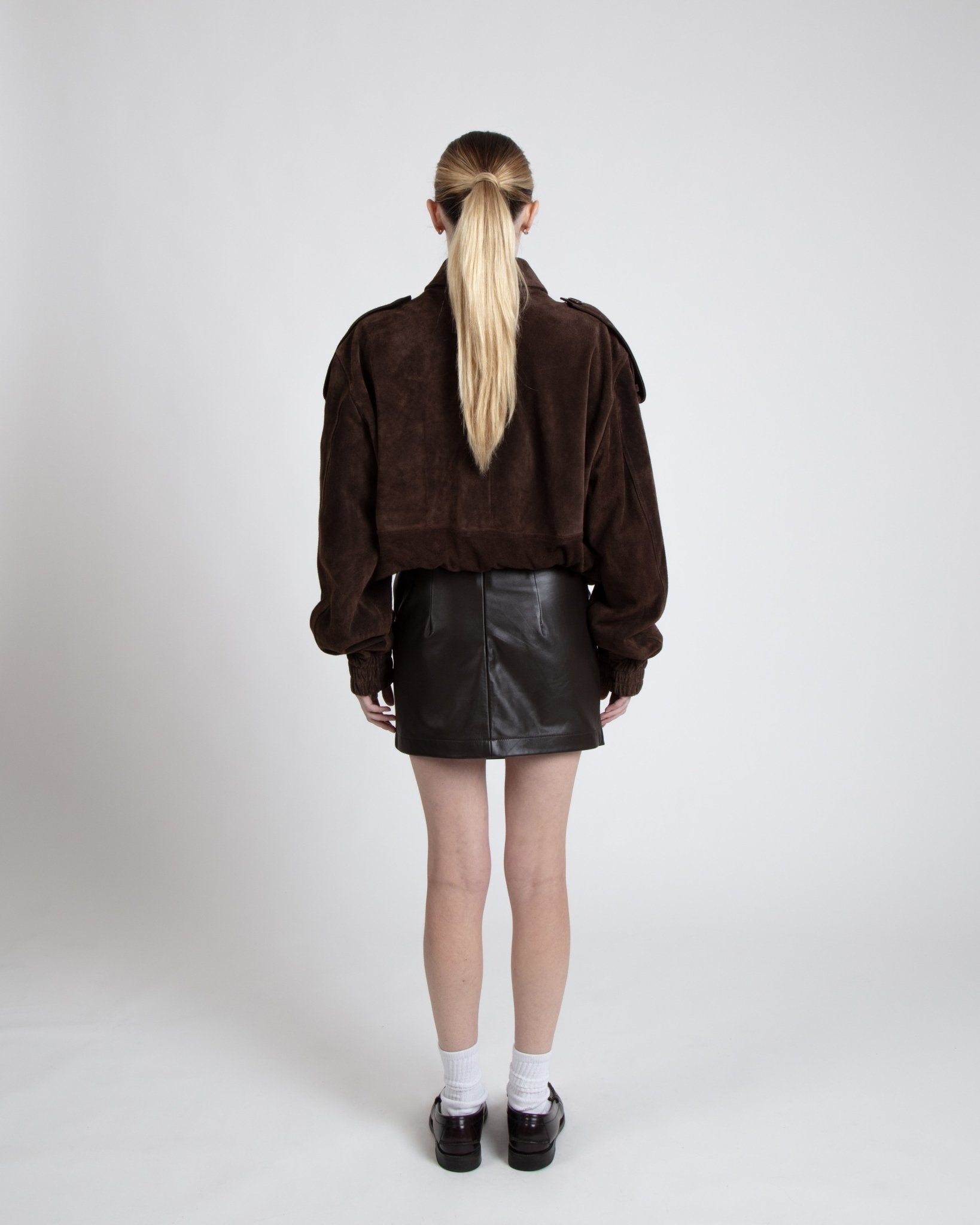 NOSTALGIC HUES LEATHER SKIRT - BAIA